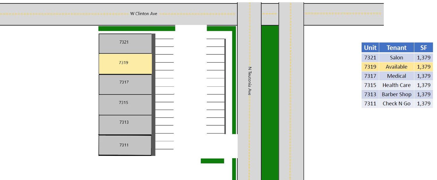 TEUTONIA SQUARE: 7311 N Teutonia Ave, Milwaukee, WI 53209